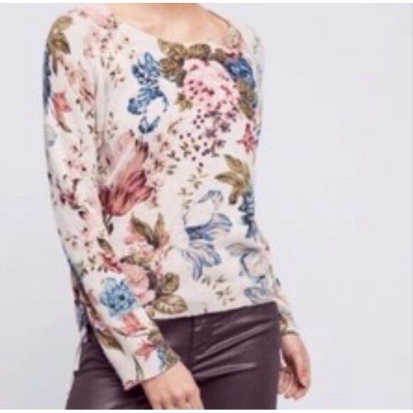 Anthropologie Sweaters - Anthropologie Angel of the North Floral Sweater M